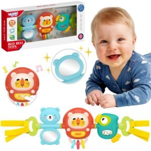 WOOPIE BABY Zawieszka Wózka Łóżeczka Sensoryczna Grająca Grzechotka Lusterko 6m+